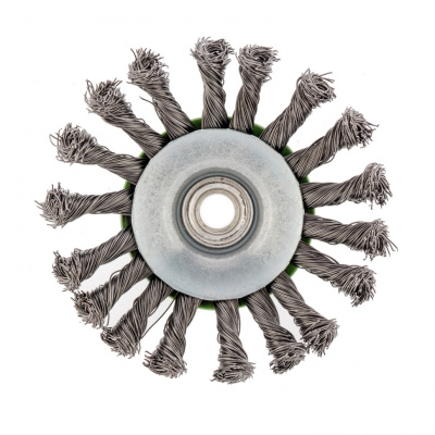 Щетка для УШМ, 115 мм, М14, "тарелка", крученая проволока 0.5 мм Сибртех по ценам производителя в Казани с доставкой по всей России