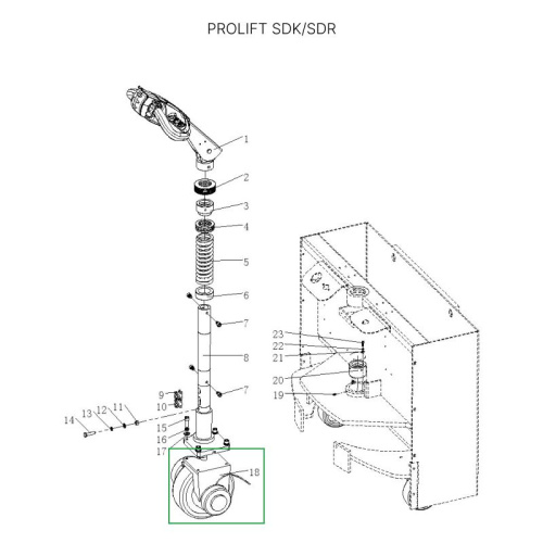 Редуктор ведущего колеса в сборе для штабелеров SDR 1645/1656/2036/2045, SDK по ценам производителя в Казани с доставкой по всей России
