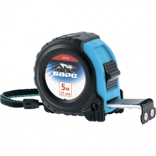 Рулетка Вектор 5 м х 25 мм,утолщенное полотно,магнитный зацеп,обрезиненный корпус Барс купить в Москве с доставкой по всей России | ProtosMarket.ru