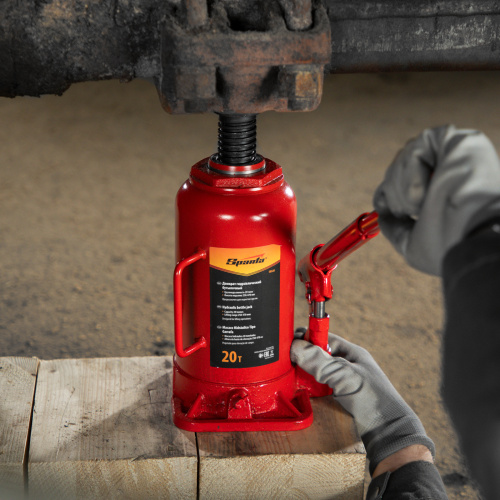 Домкрат гидравлический бутылочный, 20 т, h подъема 250-470 мм Sparta купить в Москве с доставкой по всей России | ProtosMarket.ru