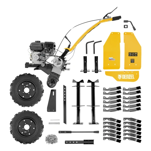 Мотоблок DPT-170S, 7 л.с., ремен.сцеп, фрез 3х4, ШОМ, передачи 2В/1Н Denzel по ценам производителя в Казани с доставкой по всей России