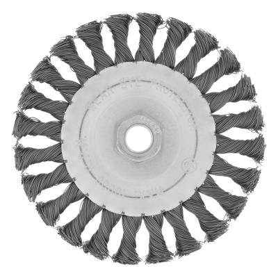 Щетка для УШМ 125 мм, М14, плоская, крученая проволока 0.5 мм Matrix по ценам производителя в Казани с доставкой по всей России