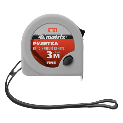 Рулетка Fine,3 м х 16 мм,пластиковый корпус Matrix по ценам производителя в Казани с доставкой по всей России