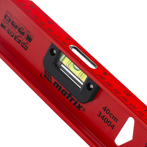 Уровень алюминиевый "Рельс", 400 мм, 3 глазка, усиленный Matrix по ценам производителя в Казани с доставкой по всей России