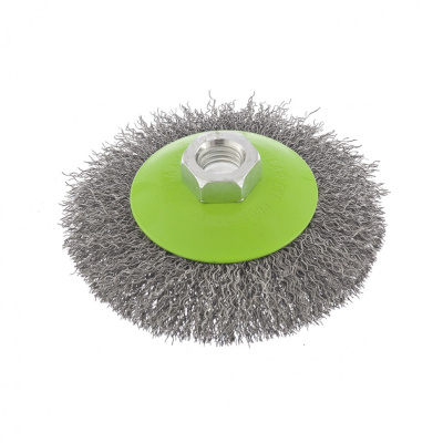Щетка для УШМ, 100 мм, М14, "тарелка", витая проволока Сибртех по ценам производителя в Казани с доставкой по всей России