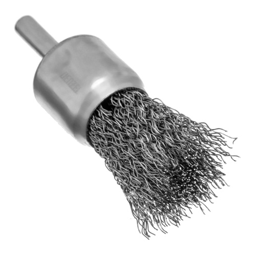 Набор щеток для дрели, 2 Плоские 50-75мм, 3 Чашки 25-50-75мм, шпилька,  нерж.вит. проволока Denzel по ценам производителя в Казани с доставкой по всей России