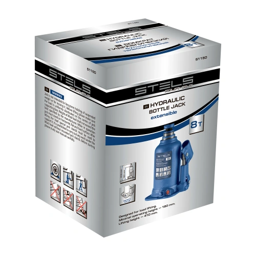 Домкрат гидравлический бутылочный телескопический, 8 т, подъем 180-410 мм Stels купить в Москве с доставкой по всей России | ProtosMarket.ru
