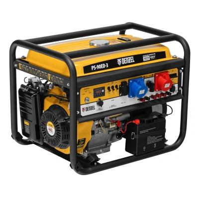 Генератор бензиновый PS 90 ED-3, 9.0 кВт, переключение режима 230 В/400 В, 25 л, электростартер Denzel купить в Москве с доставкой по всей России | ProtosMarket.ru