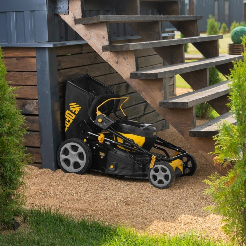 Газонокосилка аккумуляторная бесщет. DLM-460, 460 мм, травосб. 65 л., Li-Ion, 40 В Denzel по ценам производителя в Казани с доставкой по всей России