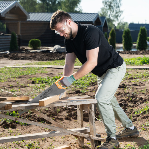 Ножовка по дереву, 500 мм, шаг зубьев 8 мм, пластиковая рукоятка купить в Москве с доставкой по всей России | ProtosMarket.ru
