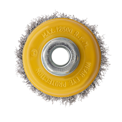 Щетка для УШМ, 75 мм, "Чашка", витая нержавеющая проволока 0.3 мм, М14 Denzel по ценам производителя в Казани с доставкой по всей России