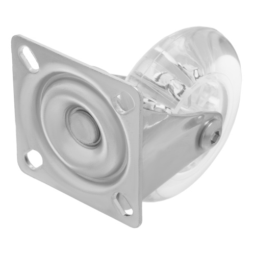 Колесо ПУ прозрачное поворотное d-75 мм, крепление платформенное Сибртех купить в Москве с доставкой по всей России | ProtosMarket.ru