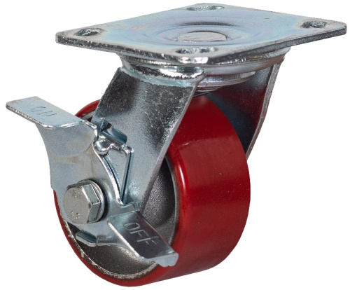Колесо большегрузное поворотное  с тормозом 100 мм - SCpb 42 купить в Москве с доставкой по всей России | ProtosMarket.ru