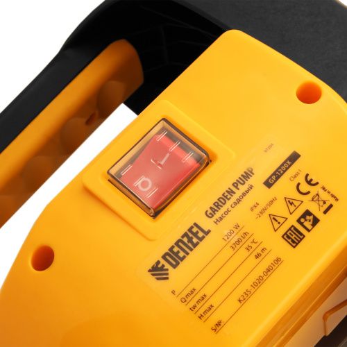 Садовый поверхностный насос GP1200Х, 1200 Вт, 3700 л/ч, подъем 46 м, нержавейка Denzel купить в Москве с доставкой по всей России | ProtosMarket.ru