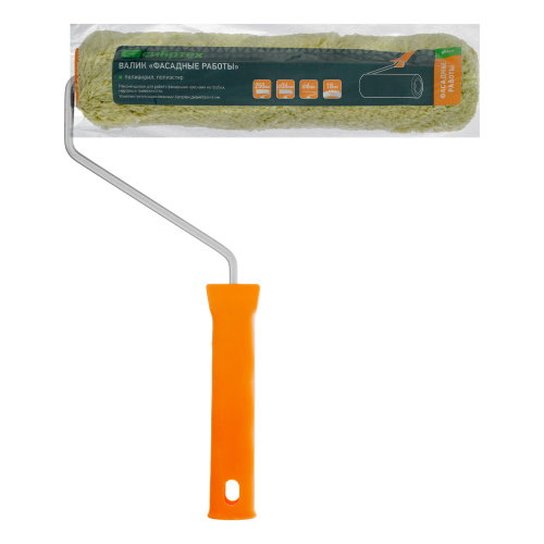 Валик "Фасадные работы", 250 мм, ворс 18 мм, D 36 мм, D ручки - 6 мм, полиакрил, полиэстер Сибртех купить в Москве с доставкой по всей России | ProtosMarket.ru