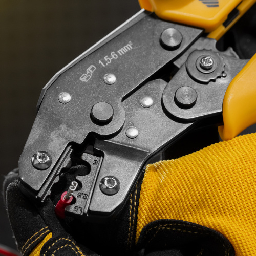 Клещи для обжима неизолированных наконечников НК и НВ, разъемов РП, 1,5 - 6 мм2 Denzel купить в Москве с доставкой по всей России | ProtosMarket.ru