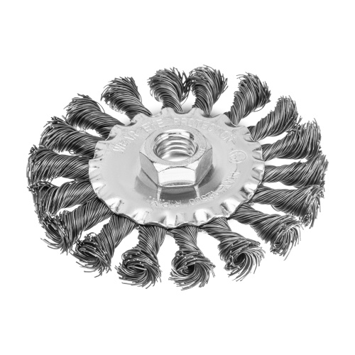 Щетка для УШМ 100 мм, М14, плоская, крученая проволока 0.5 мм Matrix купить в Москве с доставкой по всей России | ProtosMarket.ru