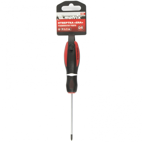 Отвертка "Era", PH0 х 75 мм, CrV, трехкомпонентная рукоятка Matrix по ценам производителя в Казани с доставкой по всей России