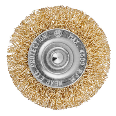Щетка для дрели, 50 мм, плоская со шпилькой, латунированная витая проволока Matrix по ценам производителя в Казани с доставкой по всей России