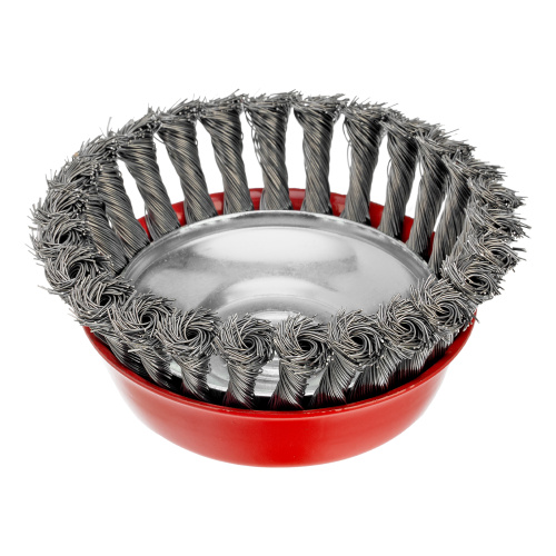 Щетка для УШМ, 125 мм, М14, "чашка", крученая проволока 0.5 мм Matrix по ценам производителя в Казани с доставкой по всей России