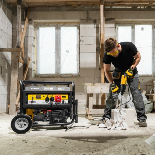 Генератор бензиновый PS 80 E-3, 6.6 кВт, 400 В, 25 л, электростартер Denzel купить в Москве с доставкой по всей России | ProtosMarket.ru