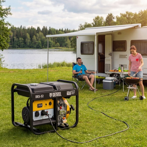 Генератор дизельный DES-32, 3,2 кВт, 230 В, 11 л, ручной стартер Denzel по ценам производителя в Казани с доставкой по всей России