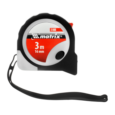 Рулетка Continuous fixation,3 м х 16 мм,двухкомпонентный корпус,плавная фиксация Matrix по ценам производителя в Казани с доставкой по всей России