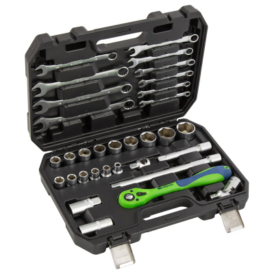 Набор инструментов 32 предмета, CrV, 1/2" Сибртех купить в Москве с доставкой по всей России | ProtosMarket.ru