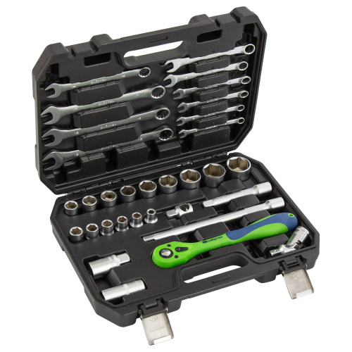 Набор инструментов 32 предмета, CrV, 1/2" Сибртех купить в Москве с доставкой по всей России | ProtosMarket.ru