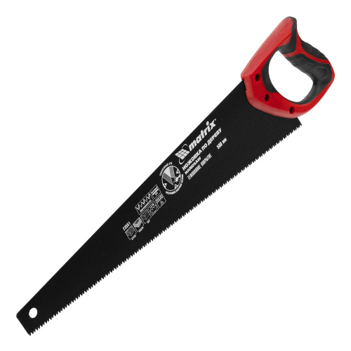 Ножовка по дереву, 500 мм, 7-8 TPI, зуб-3D, каленый зуб, тефлоновое покрытие полотна, двухкомпонентная рукоятка Matrix купить в Москве с доставкой по всей России | ProtosMarket.ru