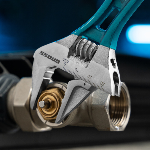 Ключ разводной 200 мм, CrV, облегченный Gross купить в Москве с доставкой по всей России | ProtosMarket.ru