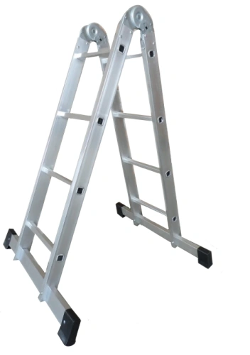 Лестница 2-х секционная алюминиевая шарнирная 2*4 по ценам производителя в Казани с доставкой по всей России
