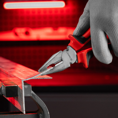 Плоскогубцы Nickel, 180 мм, никелированные, двухкомпонентные рукоятки Matrix купить в Москве с доставкой по всей России | ProtosMarket.ru