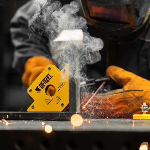 Фиксатор магнитный для сварочных работ, усилие 50 Lb Denzel по ценам производителя в Казани с доставкой по всей России