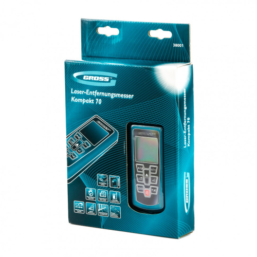 Дальномер лазерный Kompakt 70,от 0,05 до 70 м,функц, Пифагора,площадь,объем,таймер Gross купить в Москве с доставкой по всей России | ProtosMarket.ru