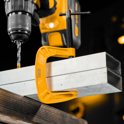 Струбцина G-образная, усиленная, 50 мм Denzel по ценам производителя в Казани с доставкой по всей России