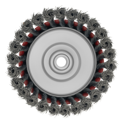 Щетка для УШМ, 125 мм, М14, "чашка", крученая проволока 0.5 мм Matrix по ценам производителя в Казани с доставкой по всей России