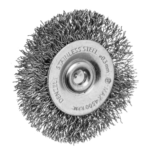 Набор щеток для дрели, 1 Плоская 50мм, 2 Чашки 25-50мм, шпилька, нерж. вит. проволока Denzel по ценам производителя в Казани с доставкой по всей России