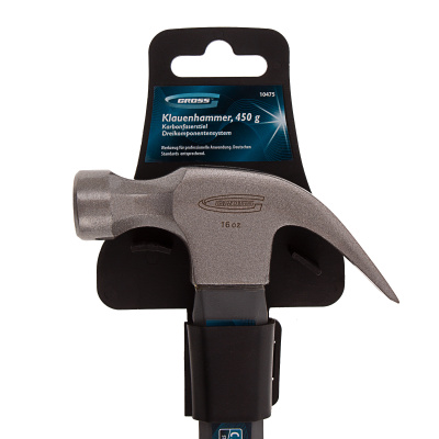 Молоток-гвоздодер, 450 г, фибергласовая трехкомпонентная рукоятка Gross купить в Москве с доставкой по всей России | ProtosMarket.ru