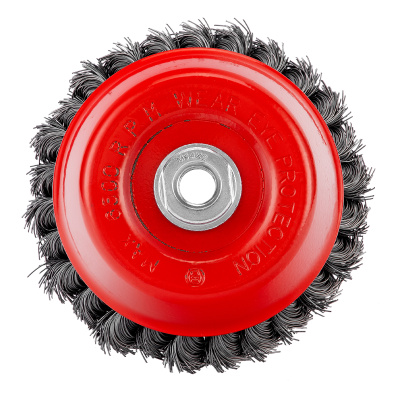 Щетка для УШМ, 125 мм, М14, "чашка", двухрядная, крученая проволока 0.5 мм Matrix по ценам производителя в Казани с доставкой по всей России