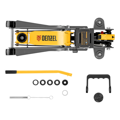 Домкрат гидравлический подкатной с фиксатором, 2,5 т, 85-385 мм Denzel по ценам производителя в Казани с доставкой по всей России