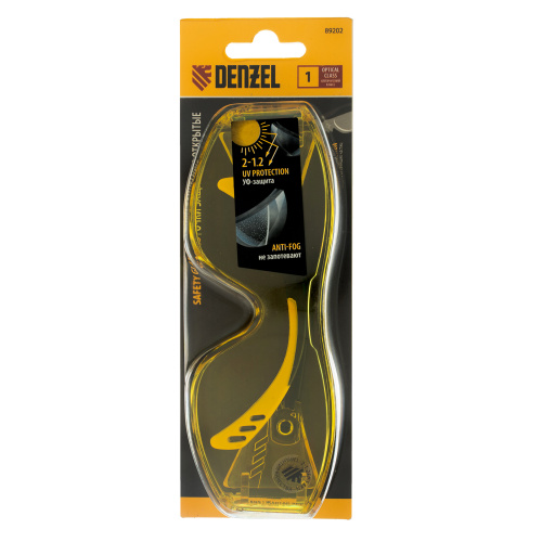 Очки защитные открытые, поликарбонатные, увеличенная желтая линза, регулируемые дужки Denzel купить в Москве с доставкой по всей России | ProtosMarket.ru