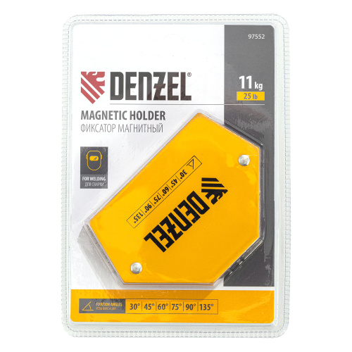 Фиксатор магнитный для сварочных работ усилие 25 LB, 30х45х60х75х90х135 град. Denzel по ценам производителя в Казани с доставкой по всей России
