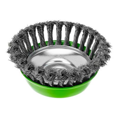 Щетка для УШМ, 125 мм, М14, "чашка", крученая металлическая проволока Сибртех по ценам производителя в Казани с доставкой по всей России