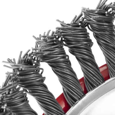 Щетка для УШМ, 125 мм, М14, "чашка", крученая проволока 0.8 мм Matrix по ценам производителя в Казани с доставкой по всей России