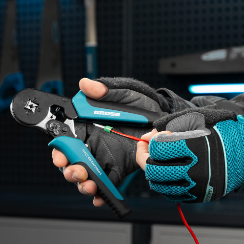 Клещи (пресс-клещи) для обжима наконечников электропроводов с сечением 0.25-8 мм2 Gross по ценам производителя в Казани с доставкой по всей России