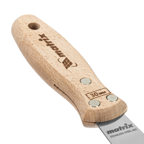 Шпательная лопатка из нержавеющей стали, 30 мм, буковая рукоятка, EFP Matrix купить в Москве с доставкой по всей России | ProtosMarket.ru