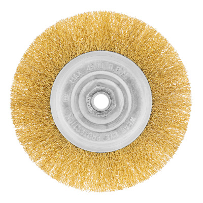 Щетка для УШМ, 150 мм, М14, плоская, латунированная витая проволока Matrix по ценам производителя в Казани с доставкой по всей России