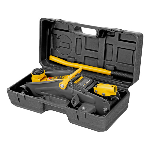 Домкрат гидравлический подкатной с фиксатором, 2 т, 130-330 мм, в кейсе Denzel купить в Москве с доставкой по всей России | ProtosMarket.ru