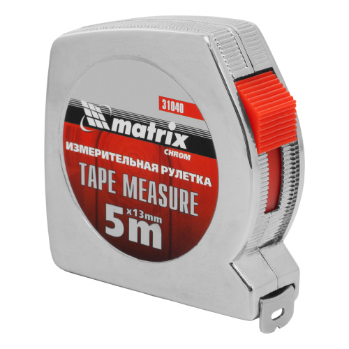 Рулетка Chrom,5 м x 13 мм,хромированный корпус Matrix по ценам производителя в Казани с доставкой по всей России